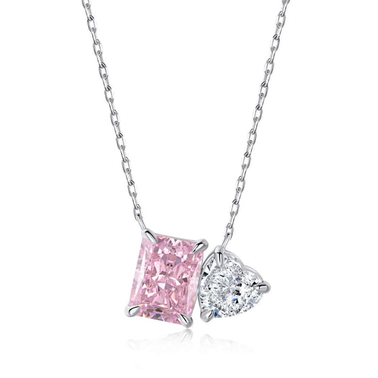 [Kincade Jewelery]Dazzling Square & Heart Shape Necklace