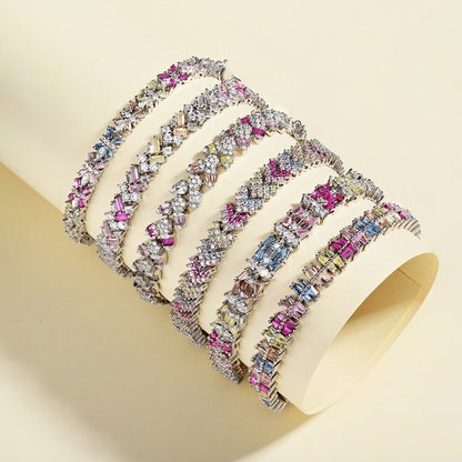 [Kincade Jewelery]Dazzling Unique Multi Shape Daily Bracelet