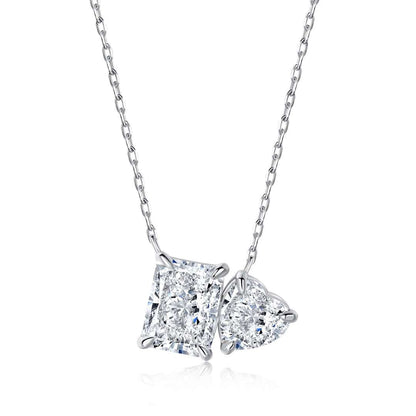 [Kincade Jewelrys]Dazzling Square & Heart Shape Necklace