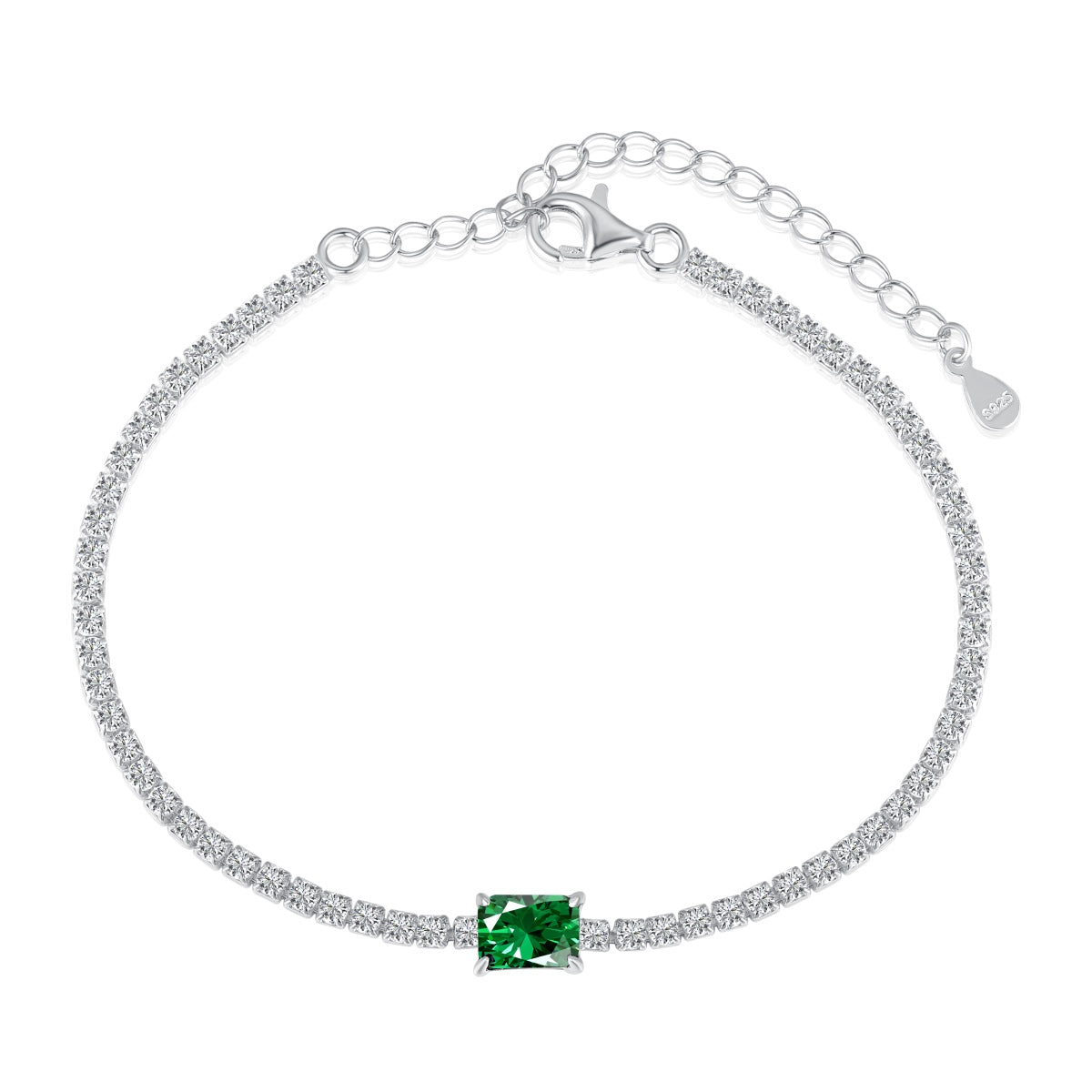 [Kincade Jewelrys]1.0 Carat Unique Emerald Cut Banquet Bracelet