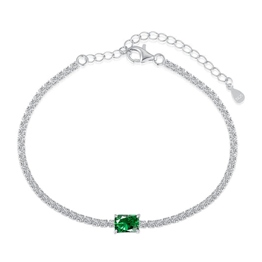 [Kincade Jewelrys]1.0 Carat Unique Emerald Cut Banquet Bracelet