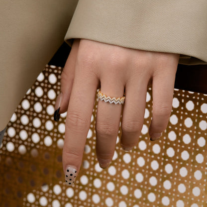 [Kincade Jewelery]Delicate Enchanting Wave Shape Daily Ring