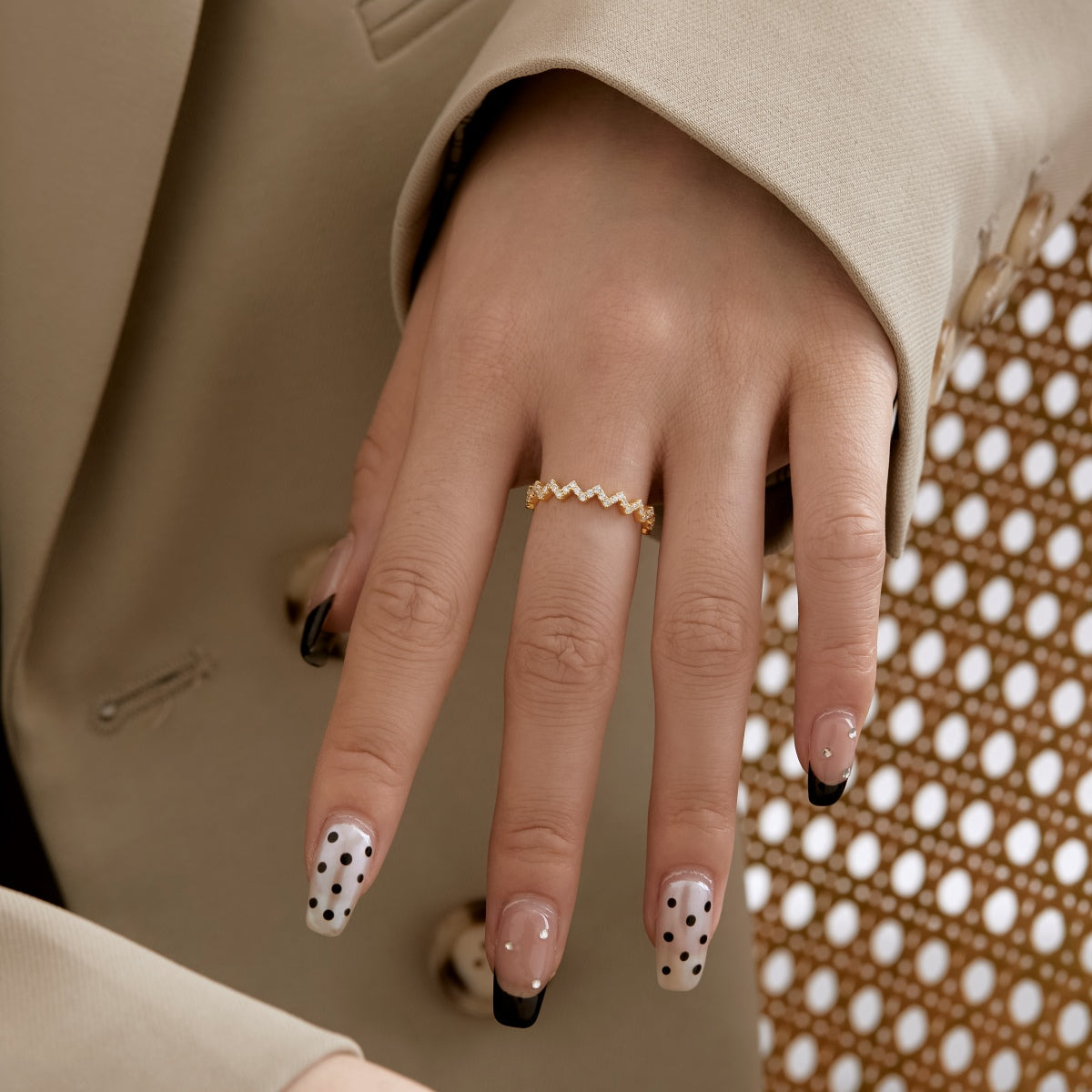 [Kincade Jewelrys]Delicate Enchanting Wave Shape Daily Ring