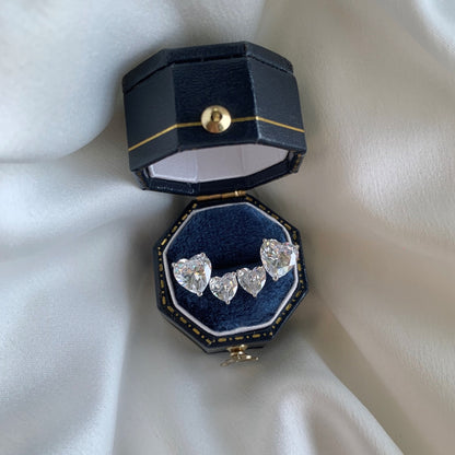 [Kincade Jewelery]Double Heart-Shape Classic Princess Style Earrings