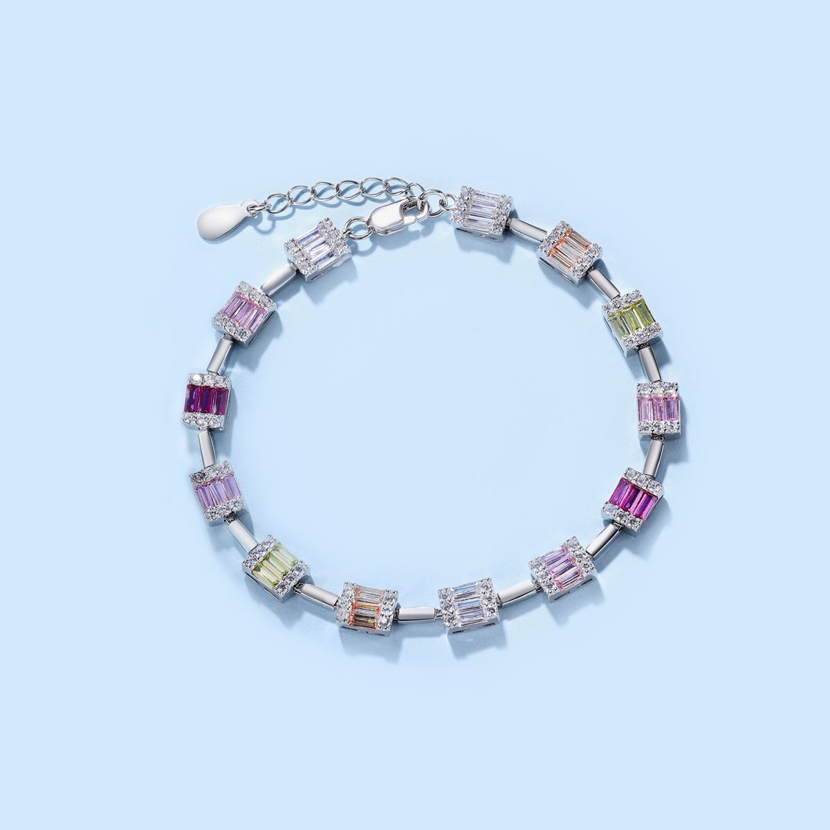 [Kincade Jewelery]Dainty Charming Emerald Cut Daily Bracelet