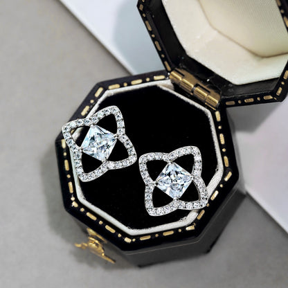 [Kincade Jewelery]Elegant Star Shape Princess Cut Daily Earrings