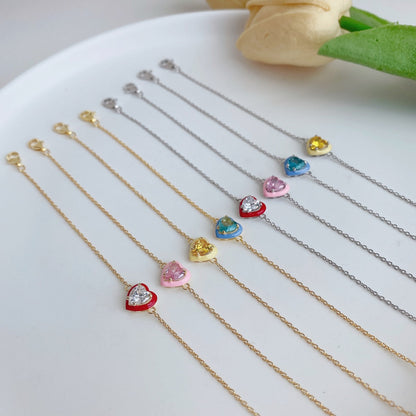 [Kincade Jewelery]Sparkling Romantic Heart Shape Lover Bracelet