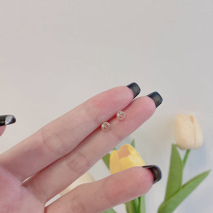 [Kincade Jewelrys]Sparkling Colorful Round Shape Earrings