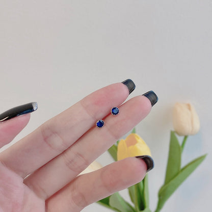 [Kincade Jewelery]Sparkling Colorful Round Shape Earrings