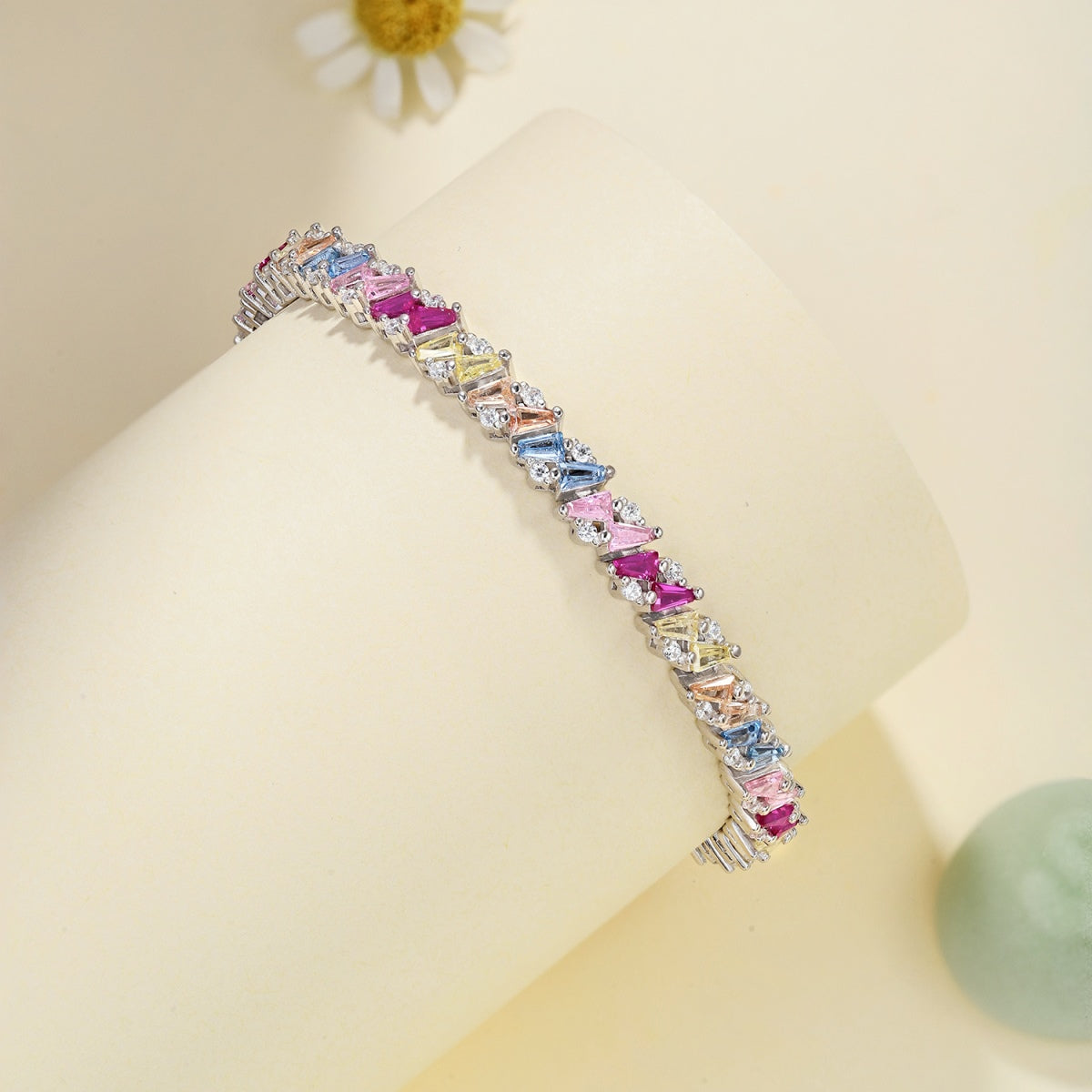 [Kincade Jewelrys]Ornate Sparkling Multi Cut Party Bracelet