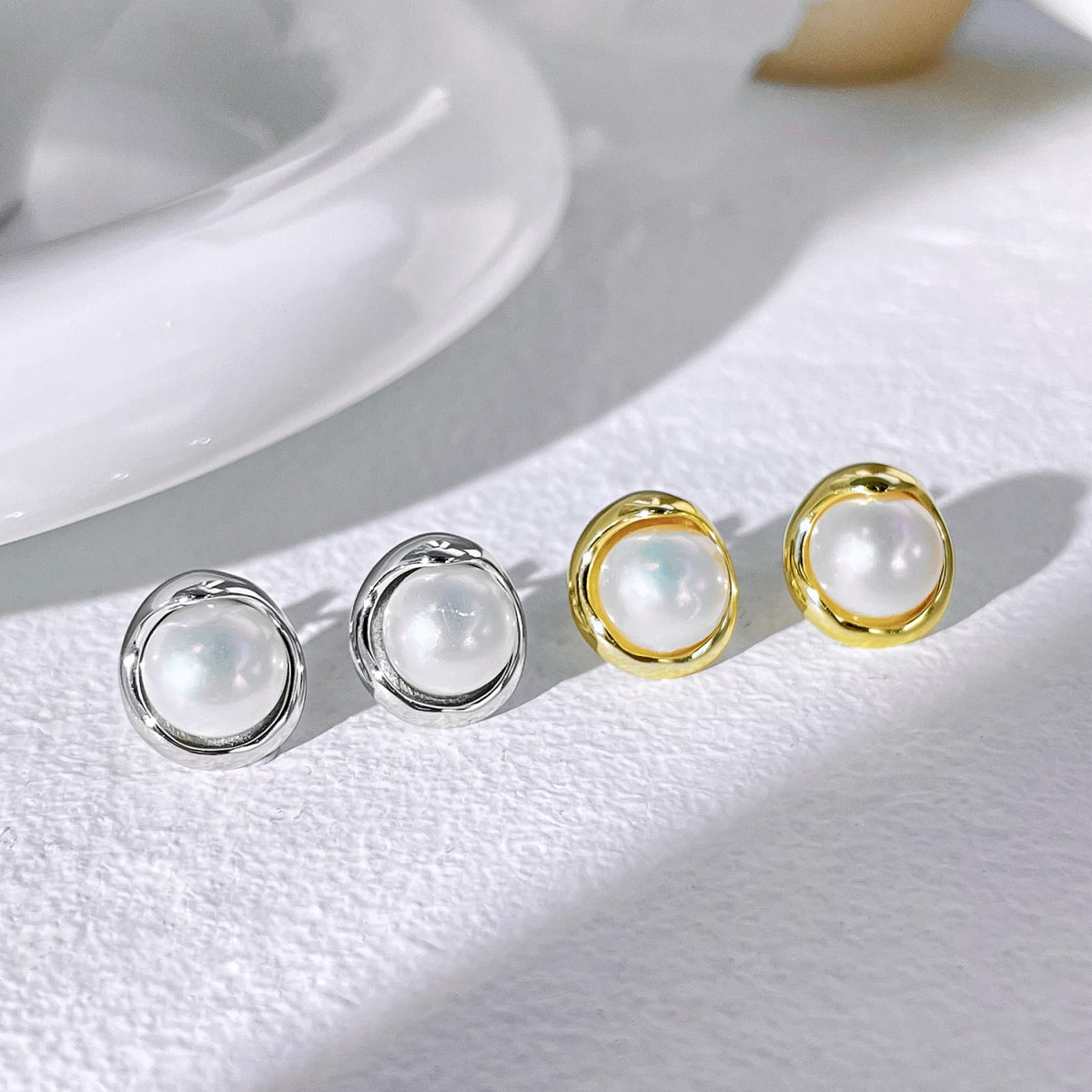 [Kincade Jewelrys]Dainty Bread Pearl Earrings