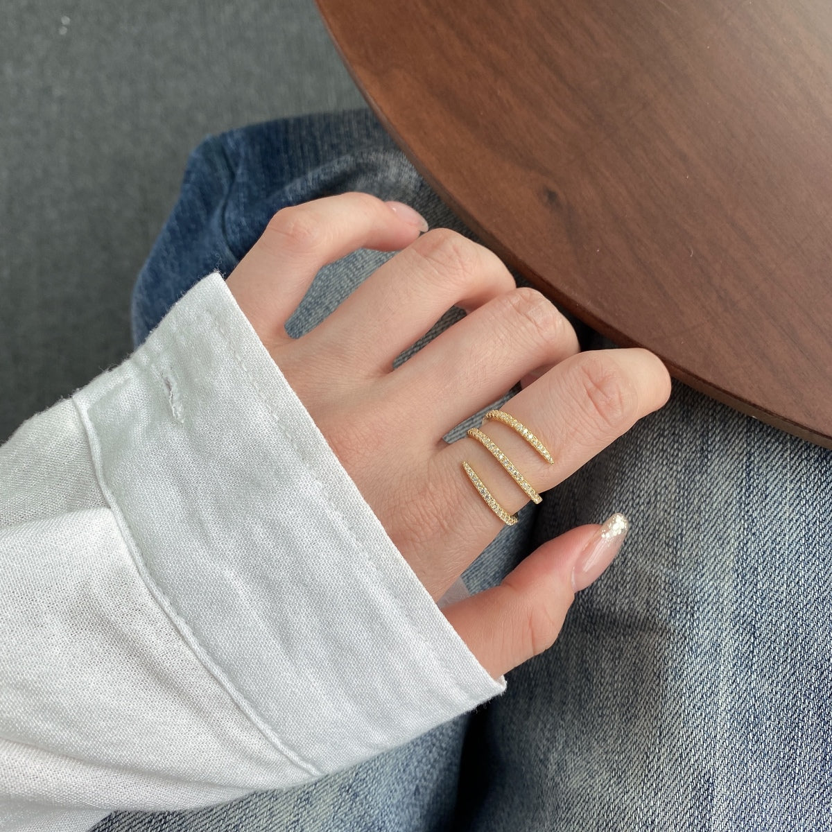 [Kincade Jewelrys]Unique Vibrant Entangle Daily Ring