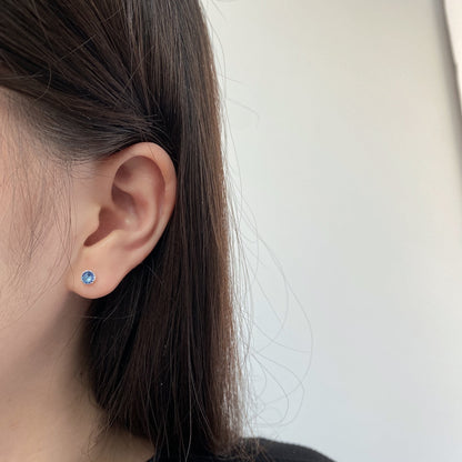 [Kincade Jewelery]Sparkling Colorful Round Shape Earrings