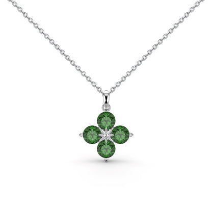 [Kincade Jewelery]Four-Leaf Kincade And Eight-Pointed Star Necklace