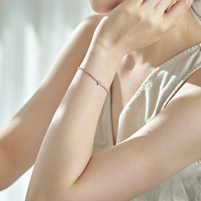 [Kincade Jewelrys]0.5 Carat Elegant Romantic Heart Shape Lover Bracelet