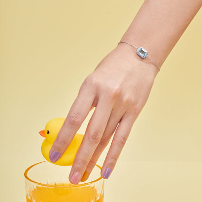 [Kincade Jewelery]2.0 Carat Sparkling Colorful Emerald Cut Daily Bracelet