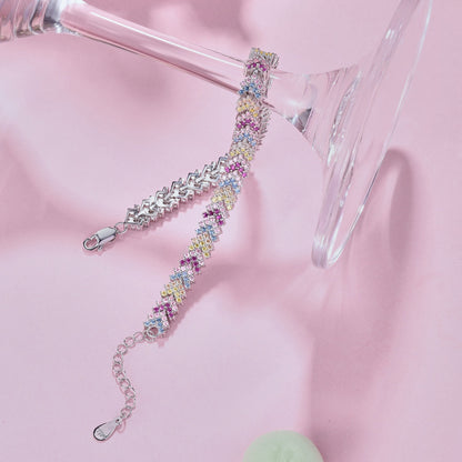 [Kincade Jewelery]Ornate Sparkling Round Cut Party Bracelet