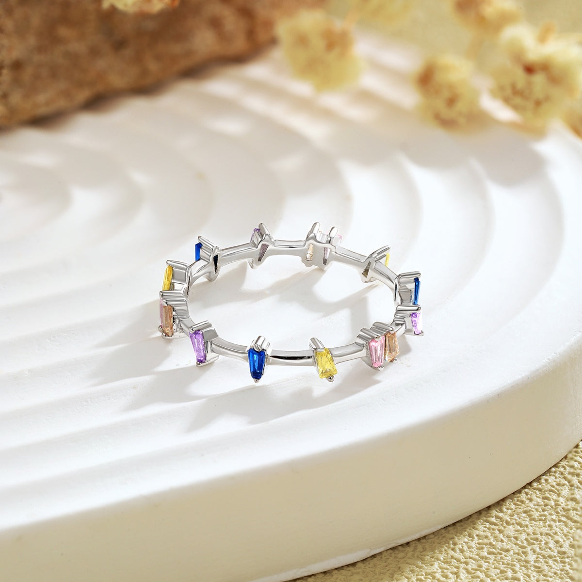 [Kincade Jewelery]Unique Trapezoid Cut Daily Ring