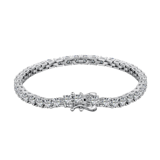 [Kincade Jewelrys]Luxurious Ornate Round Cut Tennis Bracelet