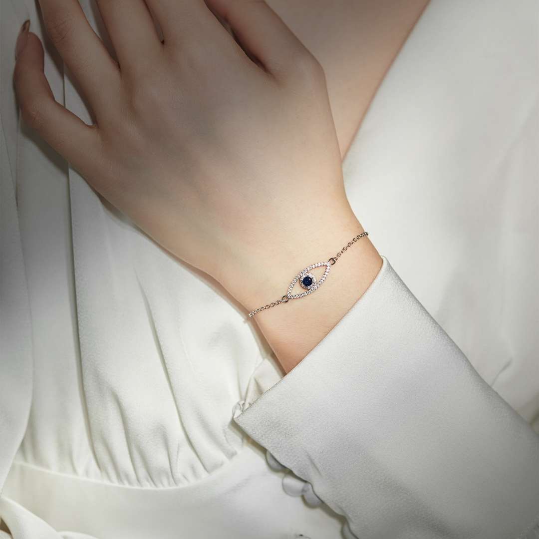 [Kincade Jewelrys]Devil's Eye Hollow Design Bracelet