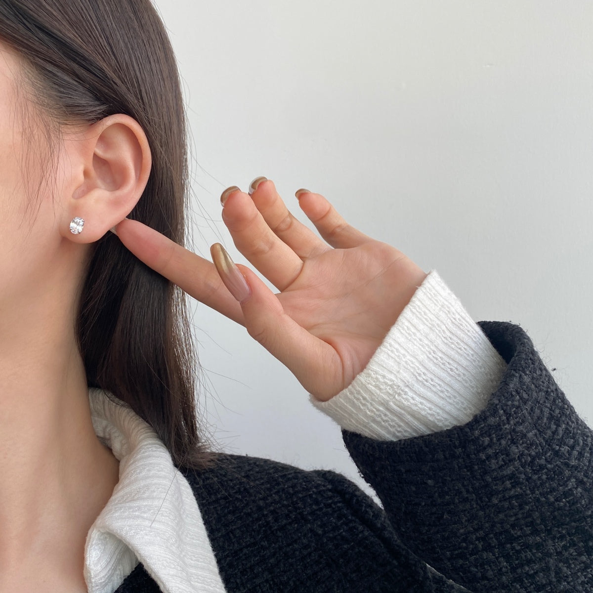 [Kincade Jewelery]Oval Classic Dignified Elegant Earrings