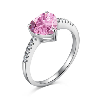 [Kincade Jewelrys]2.0 Carat Dazzling Lustrous Heart Cut Lover Ring