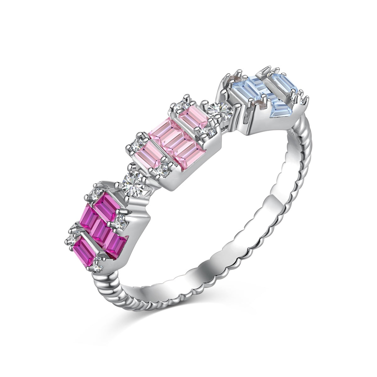 [Kincade Jewelrys]Unique Colorful Emerald Cut Party Ring
