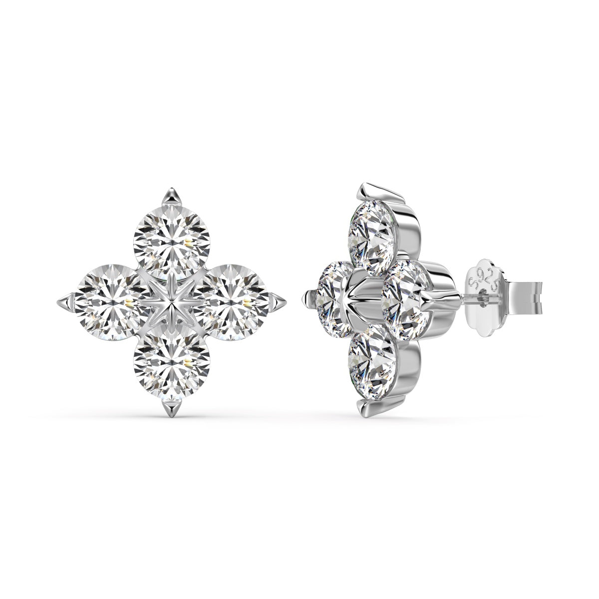 [Kincade Jewelery]Four-Leaf Kincade Eight-Pointed Star Earrings