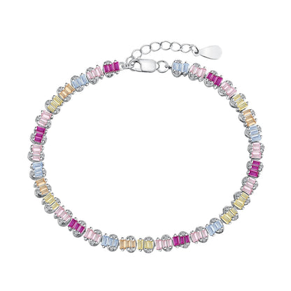 [Kincade Jewelery]Delicate Colorful Emerald Cut Party Bracelet
