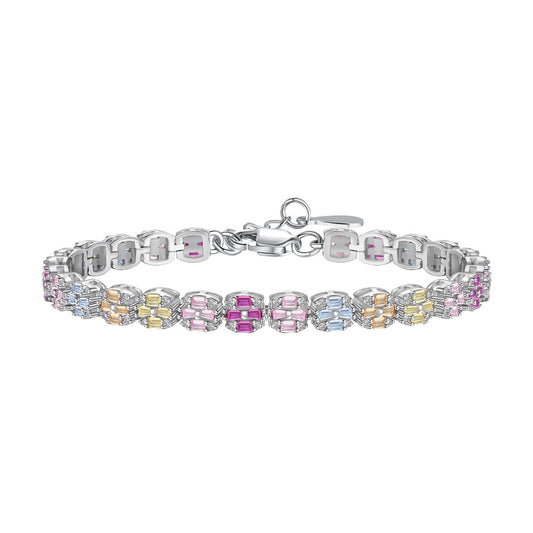 [Kincade Jewelery]Delicate Colorful Emerald Cut Daily Bracelet