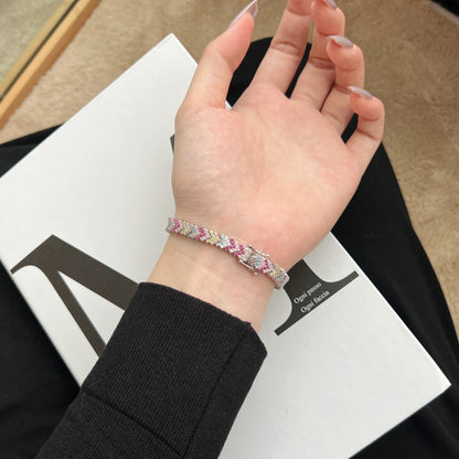 [Kincade Jewelery]Ornate Sparkling Round Cut Party Bracelet