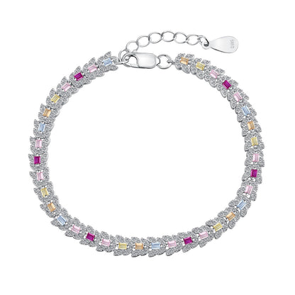 [Kincade Jewelrys]Delicate Colorful Multi Cut Daily Bracelet