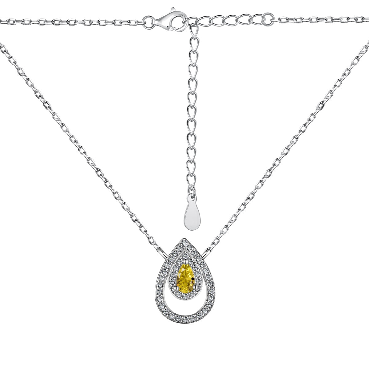 [Kincade Jewelery]Sparkling Pear Cut Necklace