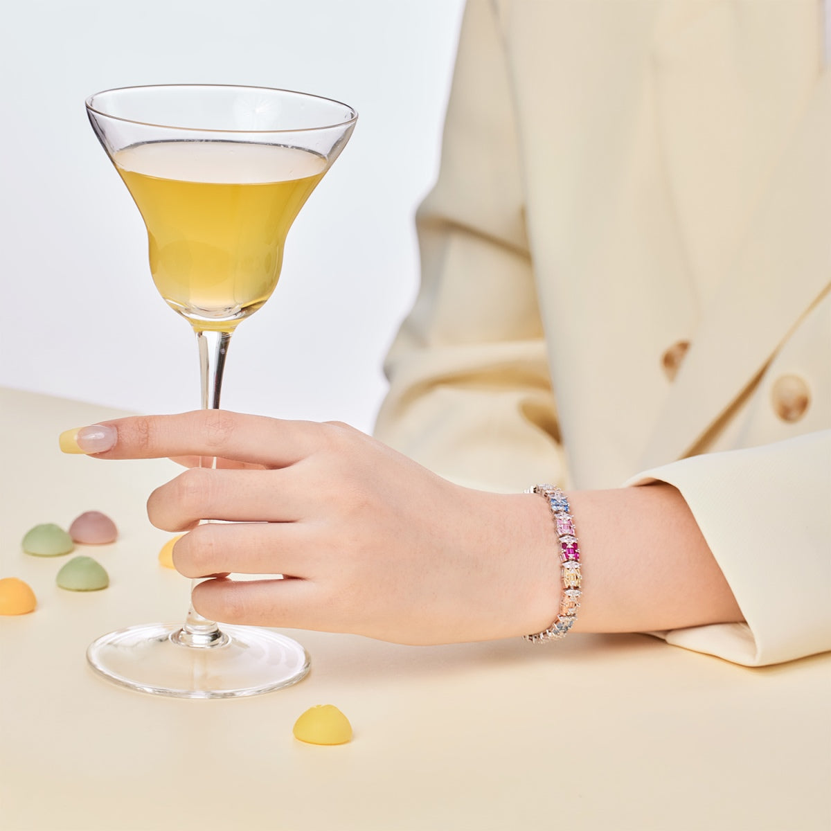 [Kincade Jewelrys]Delicate Colorful Multi Cut Party Bracelet