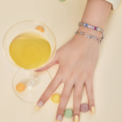 [Kincade Jewelrys]Delicate Colorful Multi Cut Party Bracelet