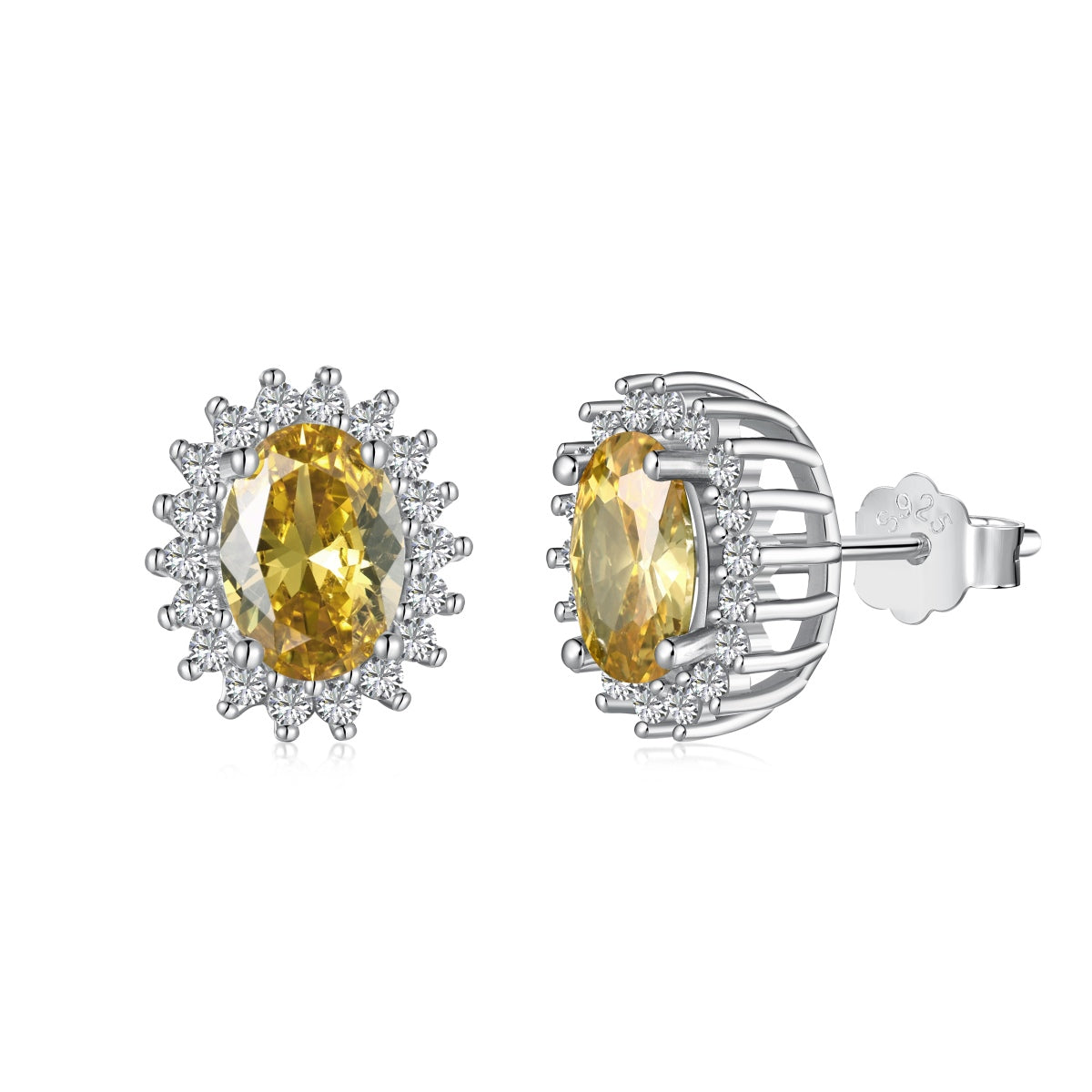 [Kincade Jewelrys]Delicate Radiant Oval Cut Daily Earrings