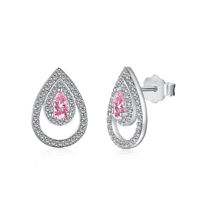 [Kincade Jewelery]Sparkling Delicate Water Drop Shape Daily Earrings