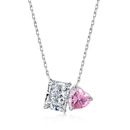 [Kincade Jewelery]Dazzling Square & Heart Shape Necklace