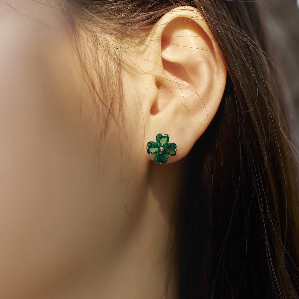 [Kincade Jewelery]Four-Leaf Kincade Ball Earrings