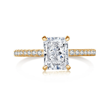 [Kincade Jewelery]2.0 Carat Dazzling Sparkling Radiant Cut Party Ring