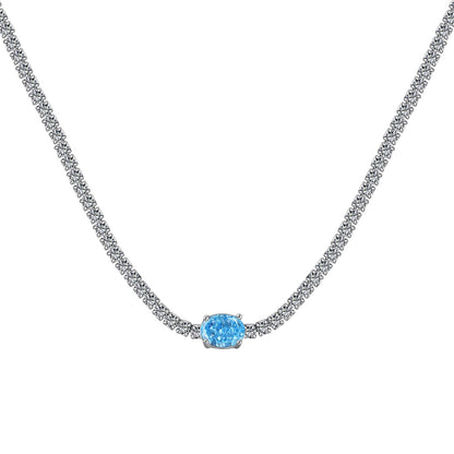 [Kincade Jewelery]1.0 Carat Shining Oval Cut Necklace