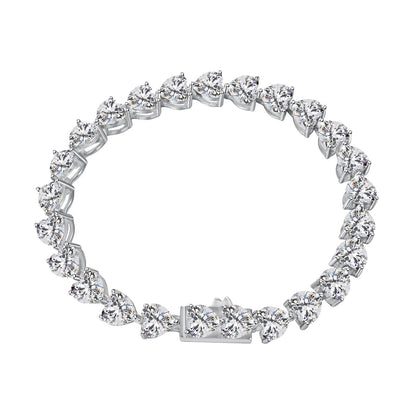 [Kincade Jewelery]0.75 Carat Elegant Romantic Heart Shape Lover Bracelet