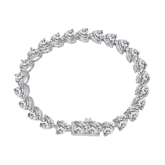 [Kincade Jewelery]0.75 Carat Elegant Romantic Heart Shape Lover Bracelet