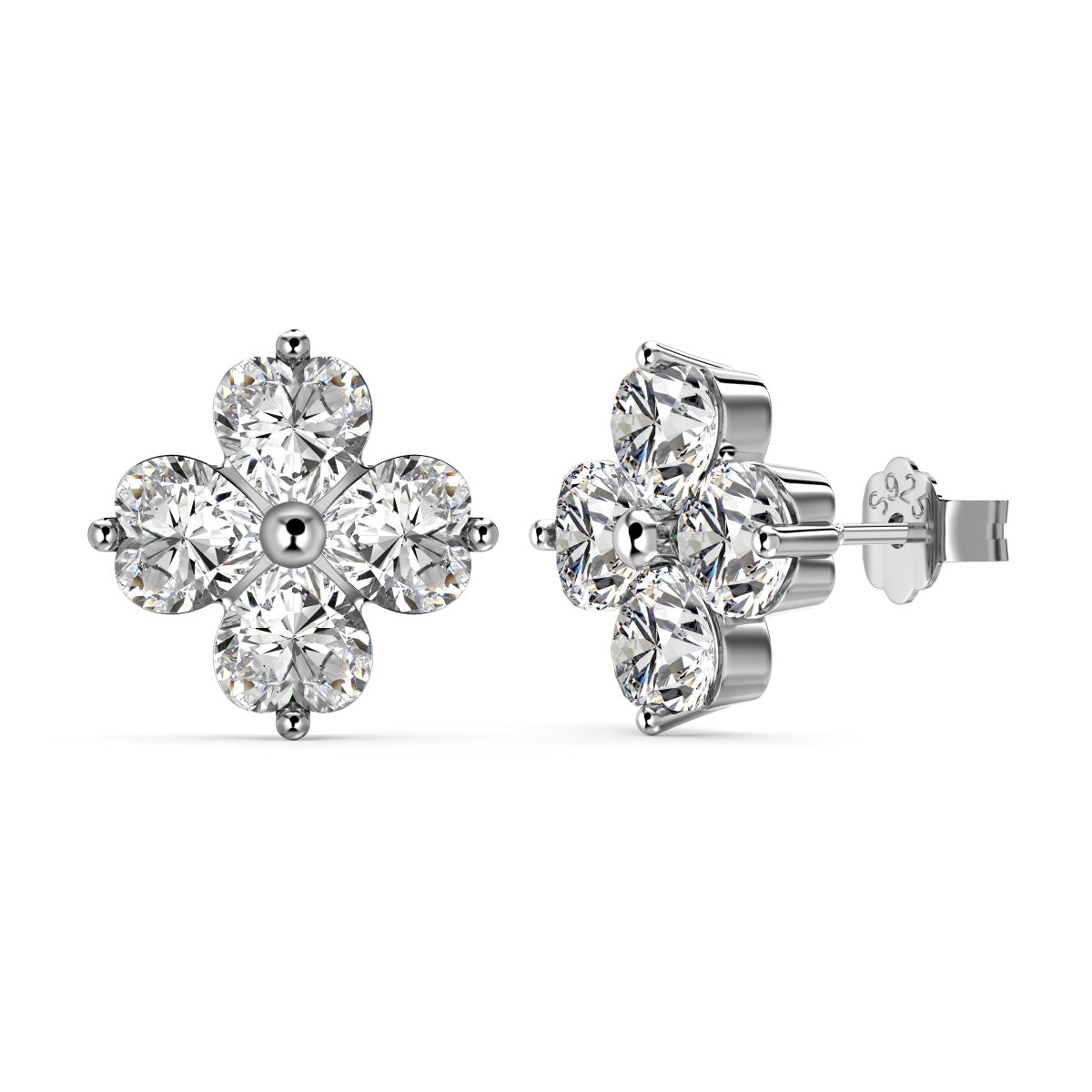 [Kincade Jewelery]Four-Leaf Kincade Ball Earrings