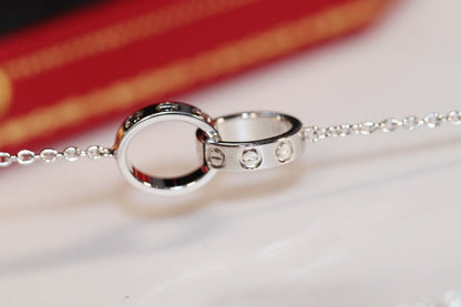 [Kincade Jewelery]LOVE NECKLACE PINK GOLD AND SILVER