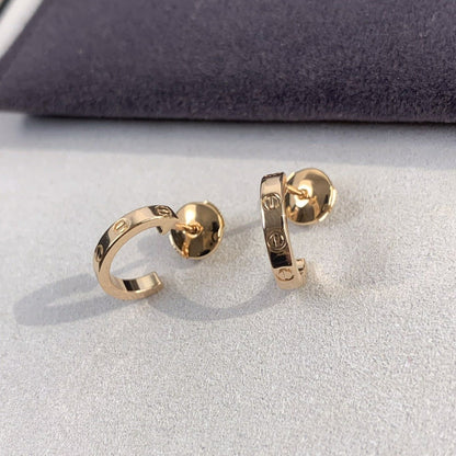 [Kincade Jewelery]LOVE EARRINGS 2.65MM PINK GOLD