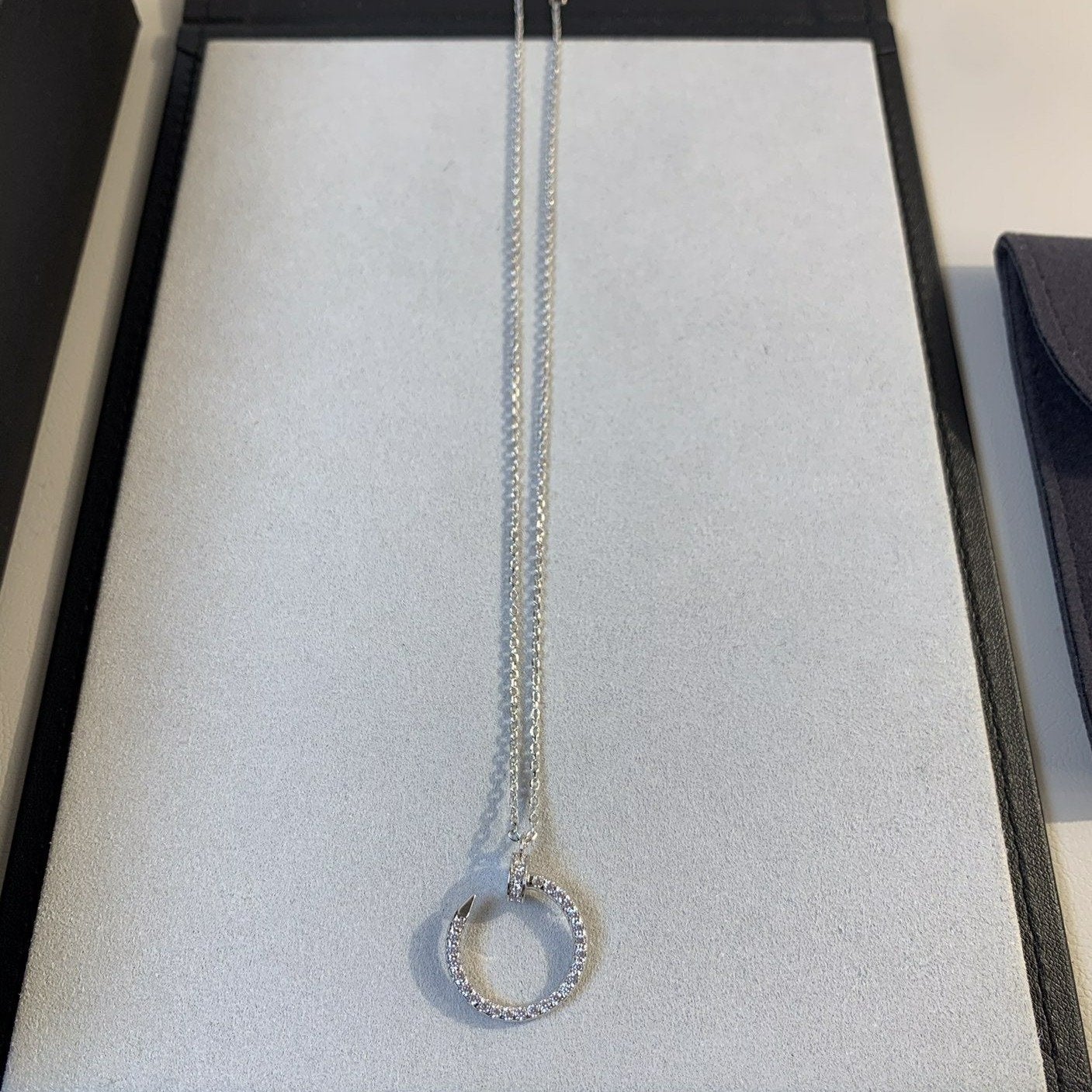 [Kincade Jewelery]JUSTE NECKLACE SILVER DIAMONDS
