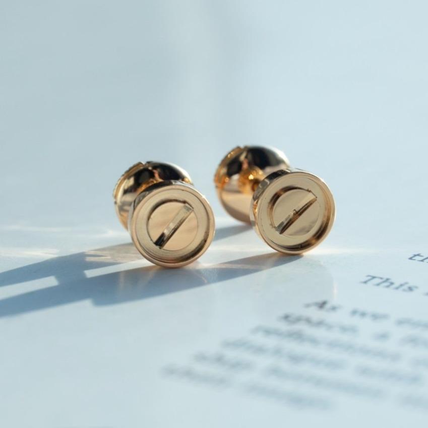 [Kincade Jewelery]LOVE EARRINGS PINK GOLD 10MM