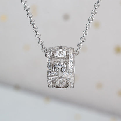 [Kincade Jewelery]PARENTESI NECKLACE SILVER DIAMOND