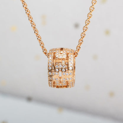 [Kincade Jewelery]PARENTESI NECKLACE PINK GOLD DIAMOND